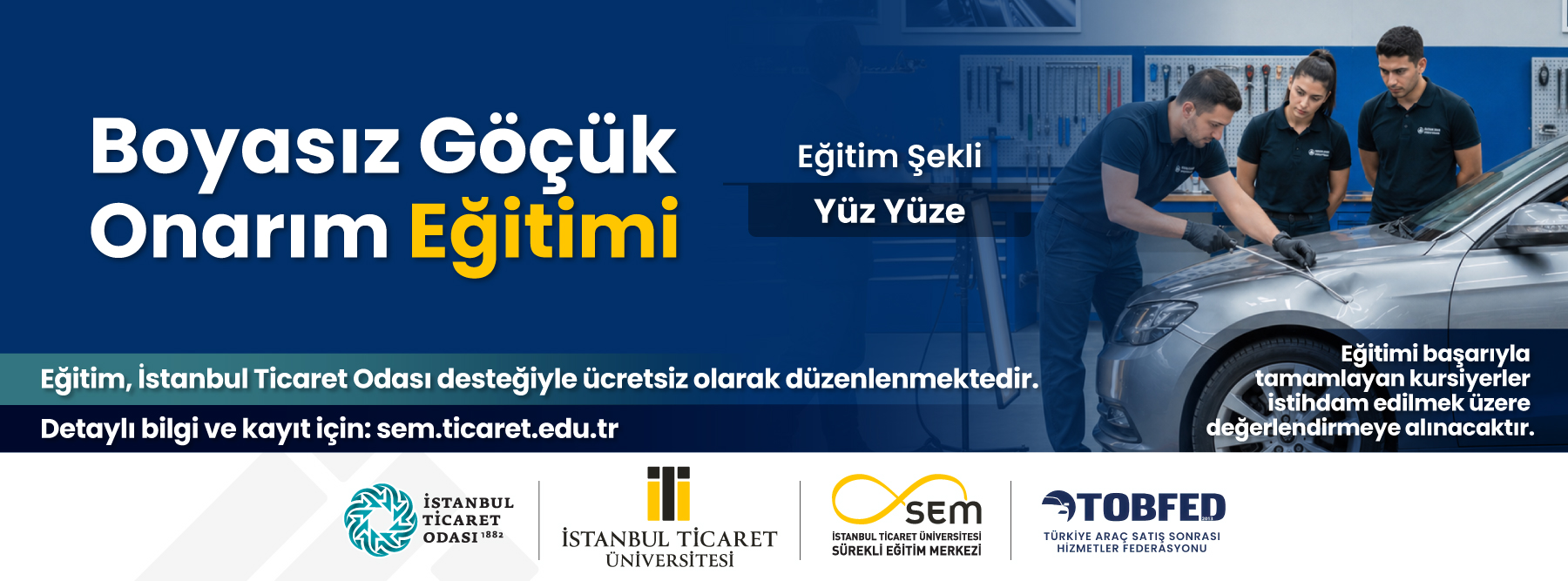 Boyasız Göçük Onarım Eğitimi Afişi